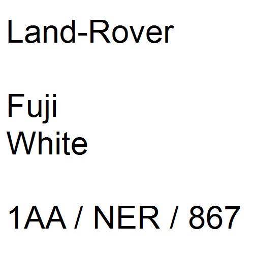 Land-Rover, Fuji White, 1AA / NER / 867.